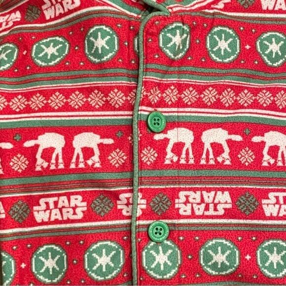 ⭐️ Disney Star‎ Wars Holiday Design Comfortable Red Pajamas Kids 9-10 Christmas - Picture 4 of 7